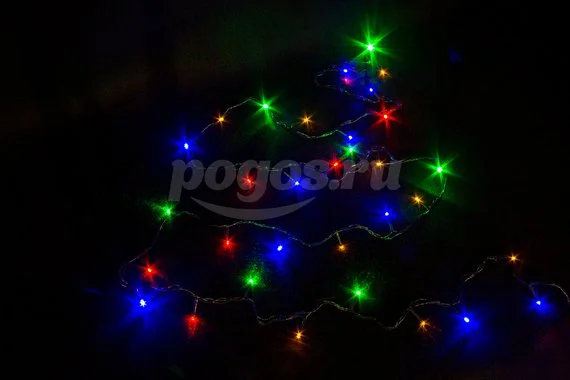 Гирлянда нить светодиодная MULTI, 8м, контроллер, прозрачный провод