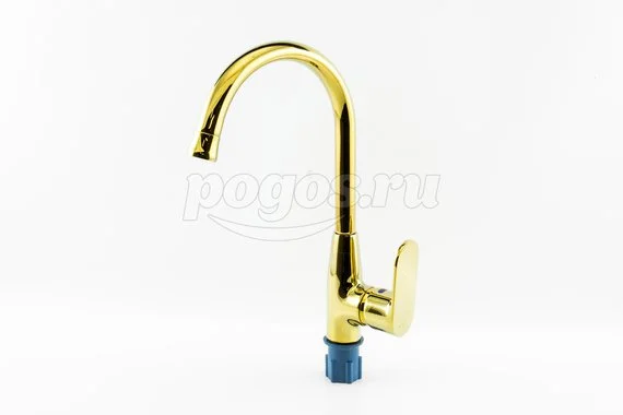Смеситель для кухни однорычажный высокий излив картр.40мм золото 2524A45D CALORIE