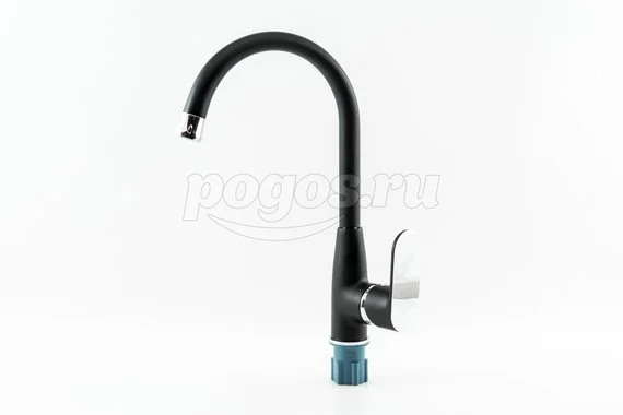 Смеситель для кухни однорычажный высокий излив картр.40мм черн.2524A45N CALORIE
