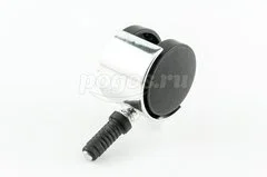 Ролик мебельный d-50мм со штифтом черн/хром пластик