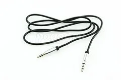 Аудиокабель AUX 3.5 мм шнур силикон 1м черн