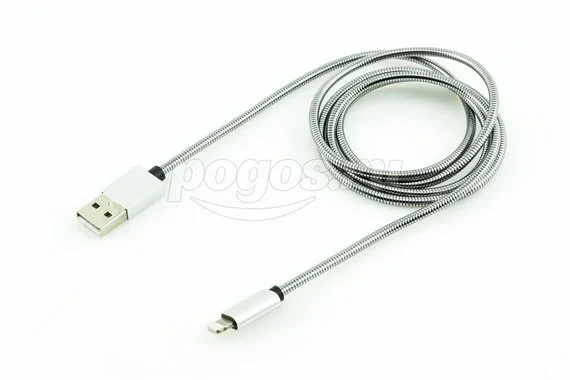 Кабель USB Lightning для телефона в металлической оплетке 1м  REXANT