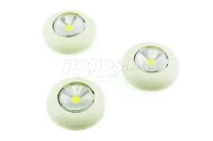 Фонарь светодиодный пушлайт 4LED 70лм/Вт 3ААА, слоновая кость 3шт ЭРА