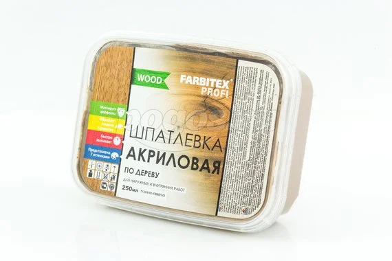 Шпатлевка акриловая по дереву орех 0,25л FARBITEX