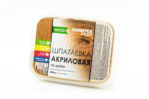 Шпатлевка акриловая по дереву бук 0,25л FARBITEX