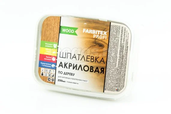 Шпатлевка акриловая по дереву береза 0.25л FARBITEX