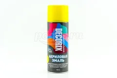 Эмаль аэрозольная акриловая универсал.520мл желтый DECORIX