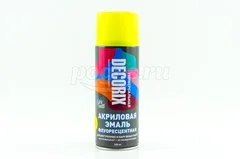Эмаль аэрозольная флуоресцентная 520мл желтый DECORIX