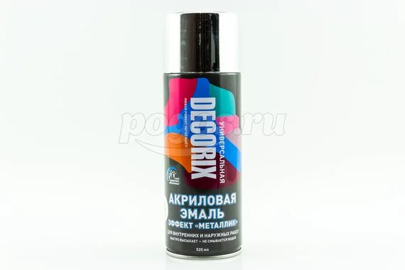 Эмаль жаростойкая до +800°C аэрозольная 520мл белый DECORIX