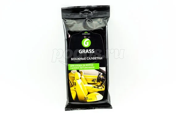 Влажные салфетки для ухода за кожанным салоном GRASS