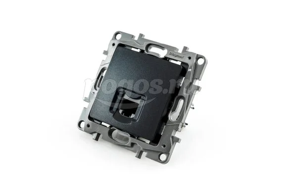 Розетка 1ая антрацит LEGRAND 672641