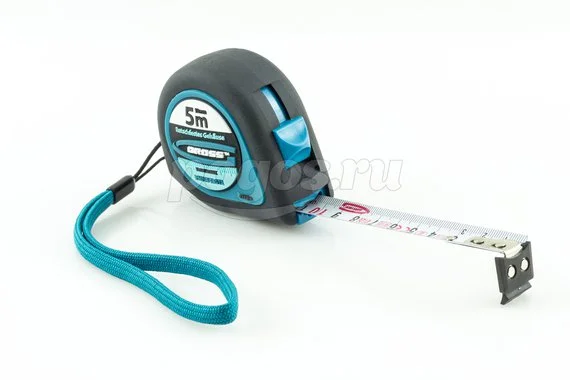 Рулетка GROSS Ergonomisch 5мх19мм магнитный обрезиненный зацеп