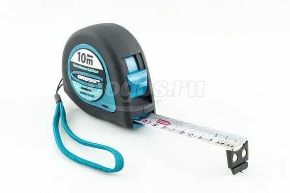 Рулетка GROSS Ergonomisch 10мх25мм магнитный обрезиненный зацеп