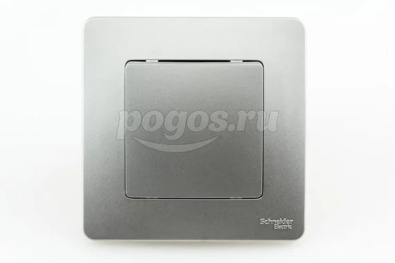 Выключатель 1кл 10А 250В с/у серебристый Blanca  SCHNEIDER ELECTRIC