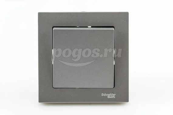 Выключатель 1кл 10А 250В с/у серебристый ATLASDESIGN  SCHNEIDER ELECTRIC