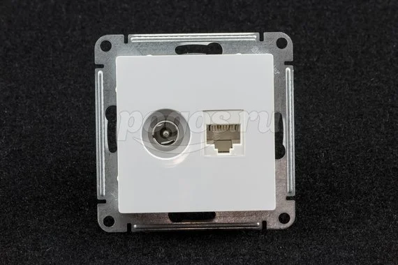 Розетка комп. RJ45 кат.5E+TV белый AtlasDesign  SCHNEIDER ELECTRIC
