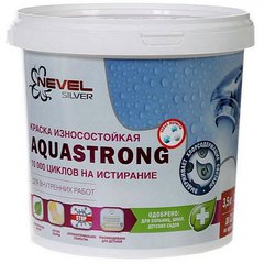 Краска акриловая 10 000 циклов суперстойкая 12 кг, NEVEL SILVER aquastrong