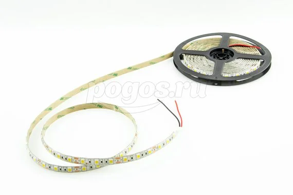 Светодиодная лента 60LED 14,4W 12V теплый белый 2800-3500К 5м