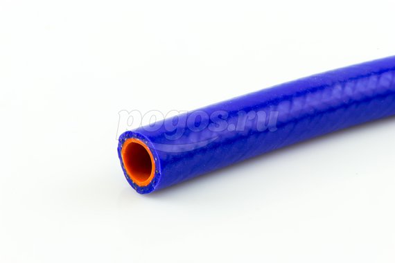 Шланг силиконовый 16*4,0мм 10,0атм армированный для систем охлаждения синий /50/