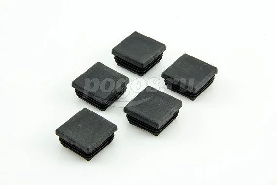 Заглушка для труб 30x30x1,5мм с ребрами, 5шт