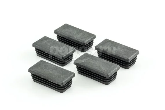 Заглушка для труб 50x25x1,5мм с ребрами, 5шт