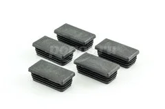 Заглушка для труб 50x25x1,5мм с ребрами, 5шт