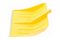 Лопата снеговая 400*420 мм без черенка, желтый пластик, алюм. окантовка  Сибртех