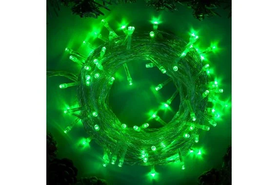 Гирлянда-нить Luazon ECO, IP20, 10 м, Н.С. LED-100-220V, 8 режимов, зеленый 3556785