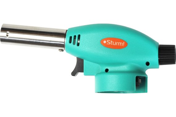 Горелка газовая пьезоподжиг (курок) регулировка пламени защита от ветра  Sturm