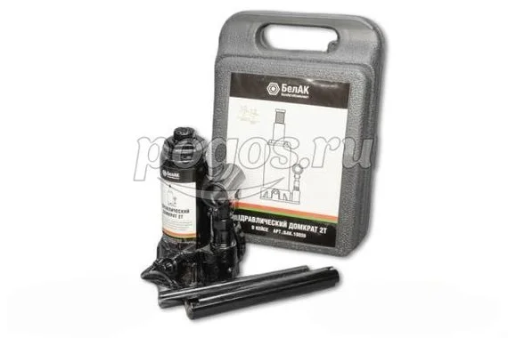 Домкрат бутылочный  2т в кейсе 145-285мм БелАК  БелАвтоКомплект