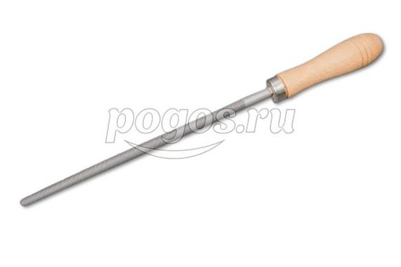 Напильник круглый 200мм ручка деревянная  ВИХРЬ