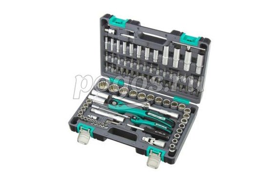 Набор инструментов 94 предмета 1/2",1/4", 12 гранные головки, пласт.кейс  Stels