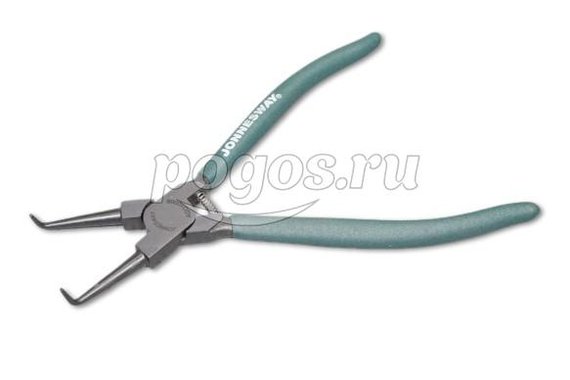 Щипцы для стопорных колец сжим загнутый 9"  JONNESWAY