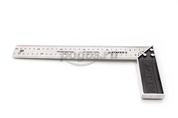 Угольник столярный, 300мм, гравированная шкала, нержавеющее полотно 37мм Profi  STAYER 