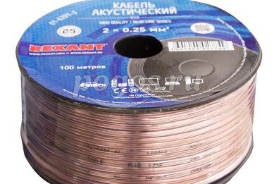 Кабель акустический 2*0,25мм2 прозр.  Proconnect