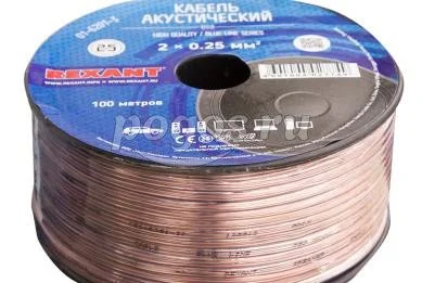 Кабель акустический 2*0,25мм2 прозр.  Proconnect