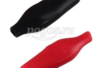 Зажим "Крокодил" 5А 46мм в изоляторе, пакет БОПП (2шт)