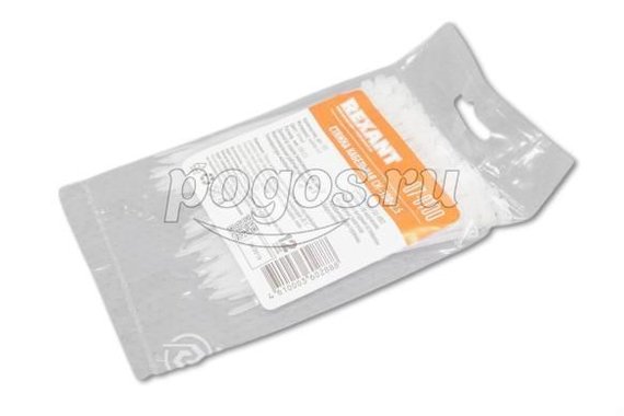 Стяжка пластиковая 2,5*100 (упаковка 100шт) белый  REXANT