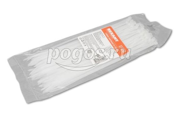 Хомут / стяжка пластиковый 3,6*250 (упаковка 100шт) белый  REXANT