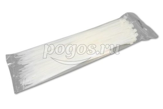 Стяжка пластиковая 4,8*450 (уапковка 100шт)  белая REXANT /10/