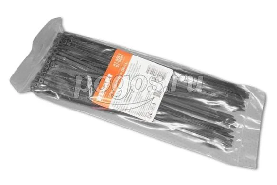 Стяжка пластиковая 7,6*300 (упаковка 100шт) черная  REXANT