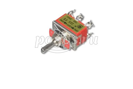 Тумблер 250V 6А (6c) (ON)-OFF-(ON) двухполюсный (KN-223)  REXANT