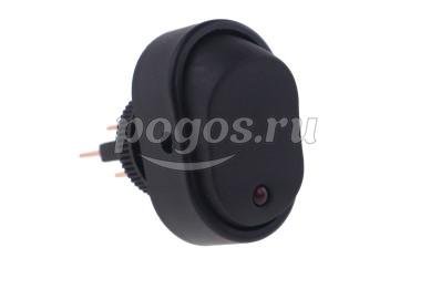 Выключатель клавишный  ф22 12V 20А ON-OFF овальный с индикатором