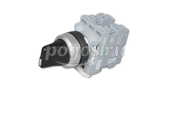 Переключатель на 3 положения с фиксацией M3SS1-20B короткая ручка d22мм 1з+1р, черный  TDM