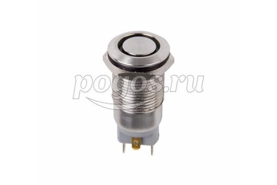 Кнопка  антивандальная Ø12 12В без фикс (2с) ON-OFF синяя  REXANT