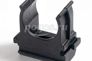 Крепеж-клипса для гофры ПВХ 16мм черный 