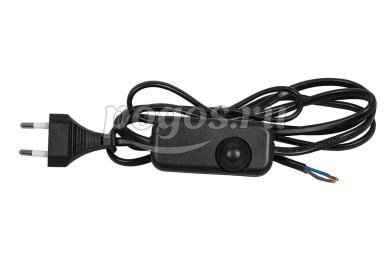 Шнур с вилкой, диммером  200W 1.5м +0.5м черный  Feron