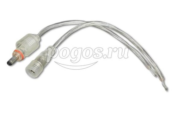 Соединительный кабель (2pin) герметичный (IP67) 2*0,35мм 300V прозрачный  REXANT