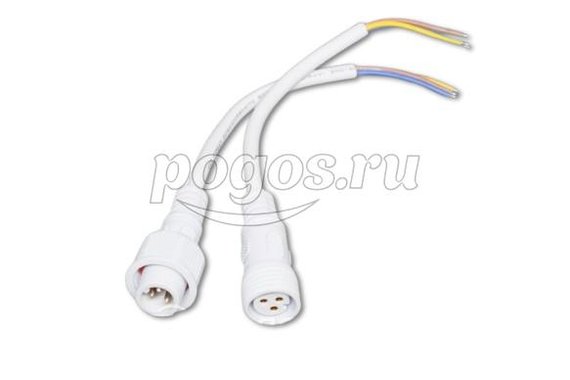 Соединительный кабель (3pin) герметичный (IP67) 3х0.5 мм² 300 V белый  REXANT