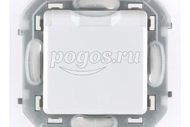 Розетка 1ая с/з 16А 250В IP44 c крышкой белый Inspiria  LEGRAND